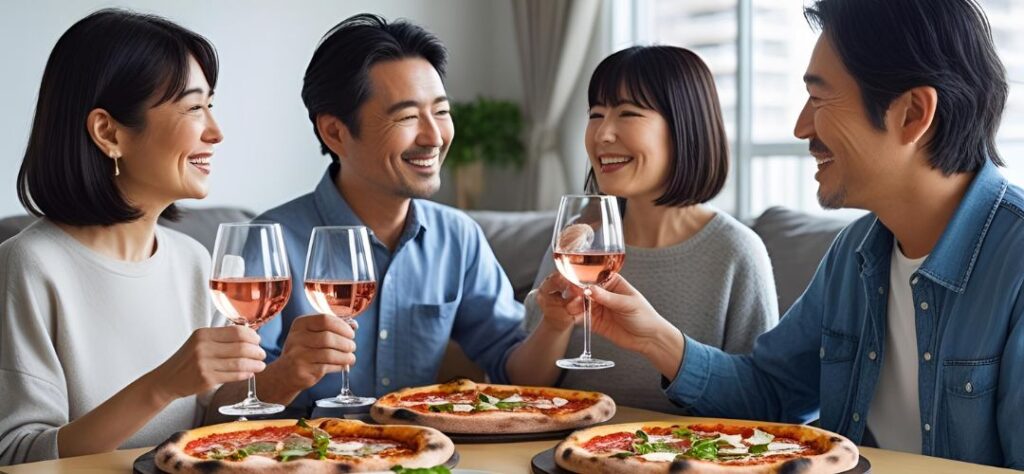 ワインと家族団欒